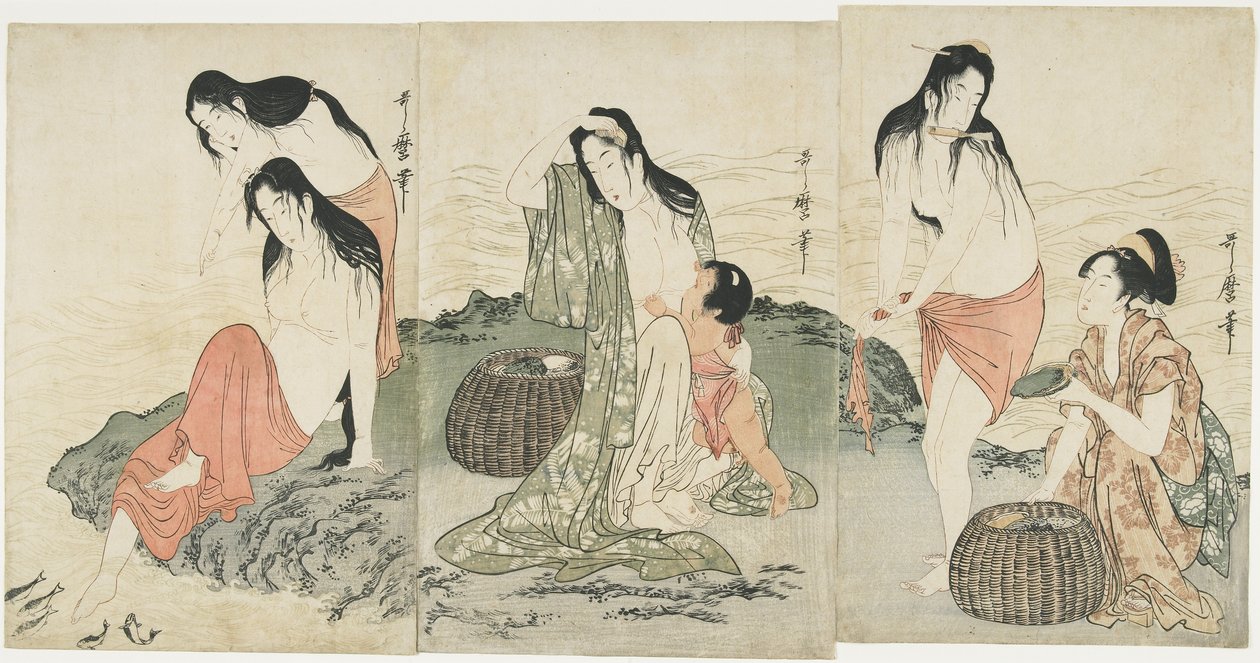 Abalone-Taucher, 1797-1798 von Kitagawa Utamaro