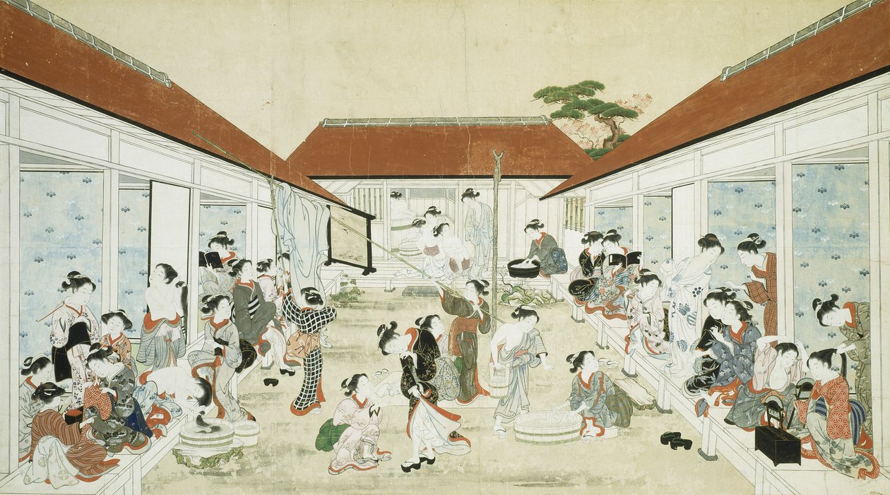 Frauenbad und Wäscherei von Kitao Shigemasa