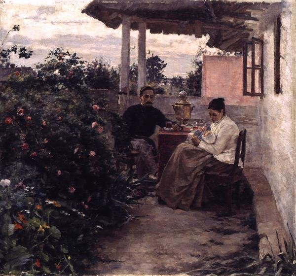 Auf der Veranda von Kiviak Konstantinov Kostandi