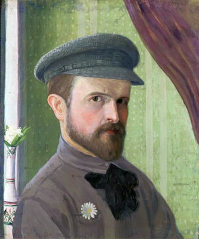 Selbstporträt, ca. 1909-10 von Ivan Vassilyevich Klyun