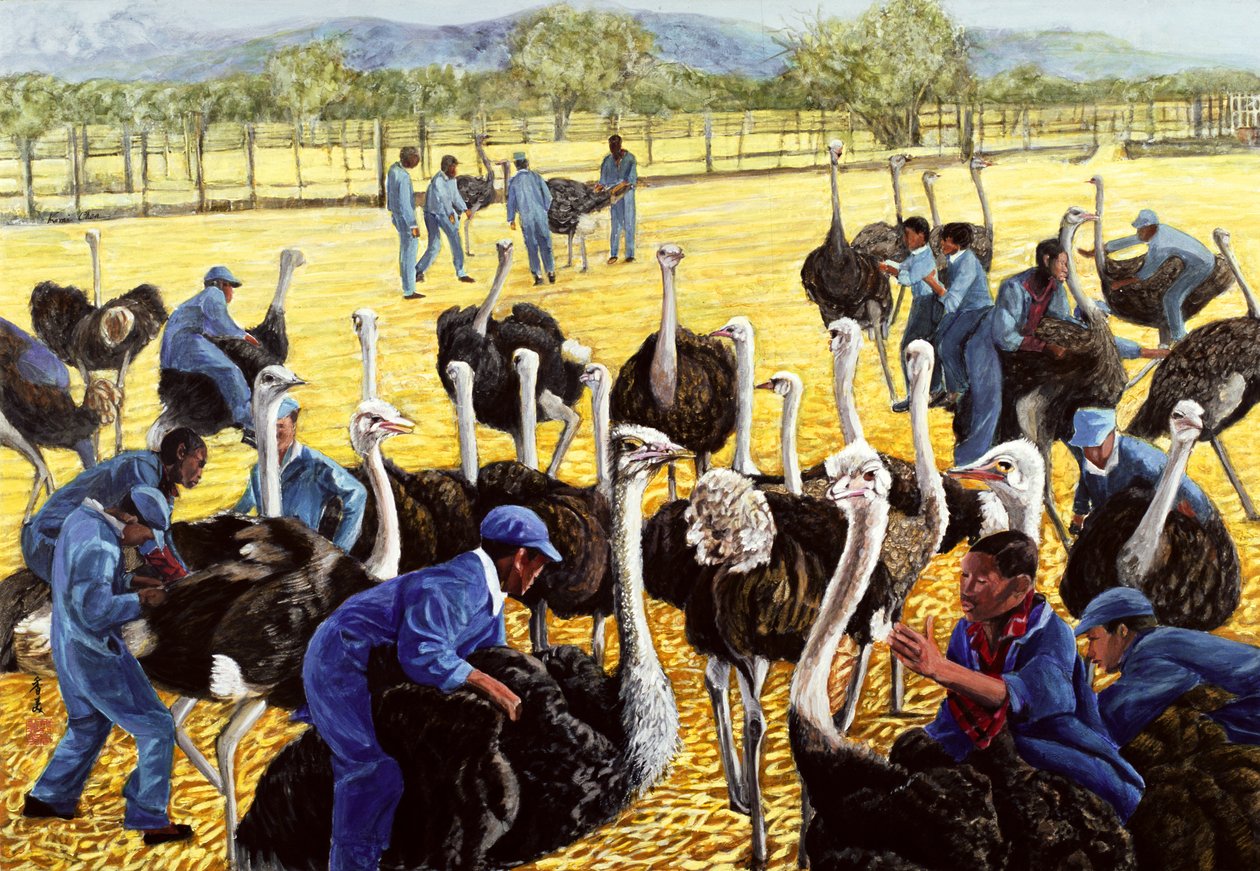 Straußenfarm, 1988 von Komi Chen