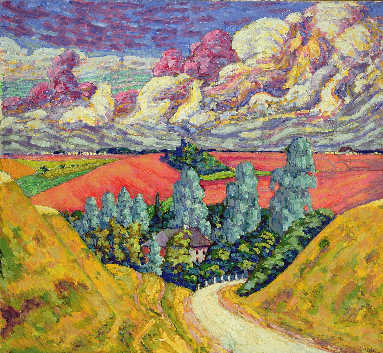 Auf dem Weg nach Tartu von Viljandi, 1915-16 von Konrad Magi