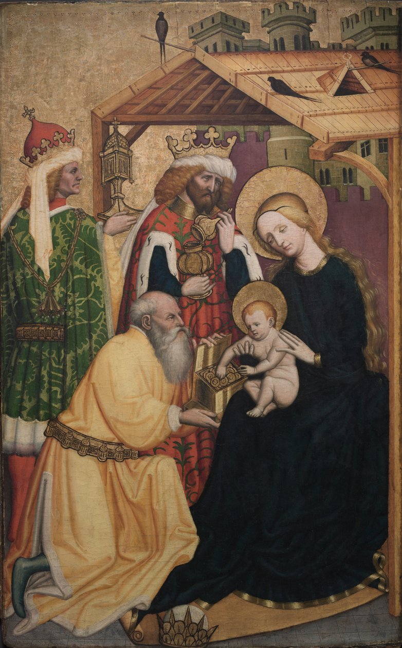 Anbetung der Heiligen Drei Könige, frühe 1440er Jahre von Konrad Laib