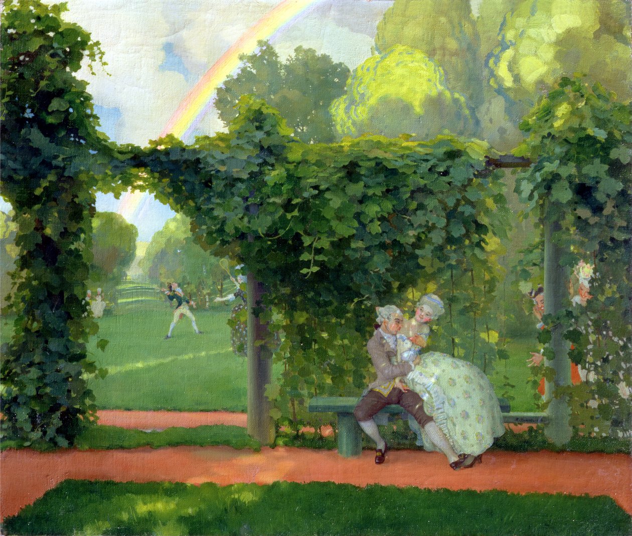 Der verspottete Kuss, 1908 von Konstantin Andreevic Somov