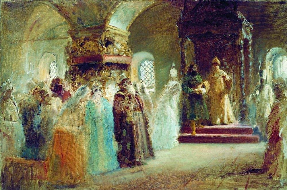 Die Brautschau des Zaren Alexej Michailowitsch von Konstantin Egorovich Makovsky