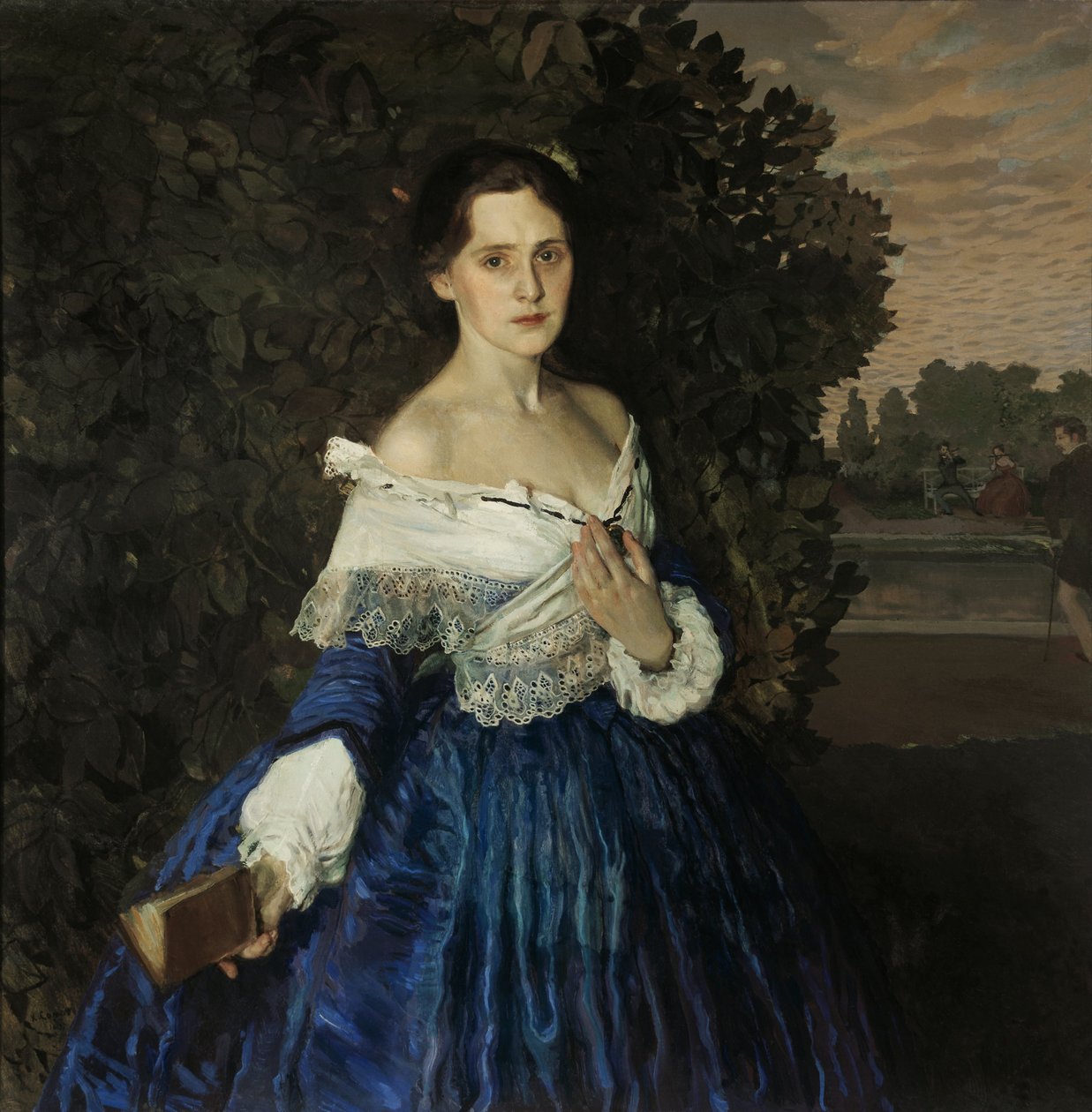 Dame in Blau. Porträt von Ye.M. Martynova von Konstantin Andreevic Somov