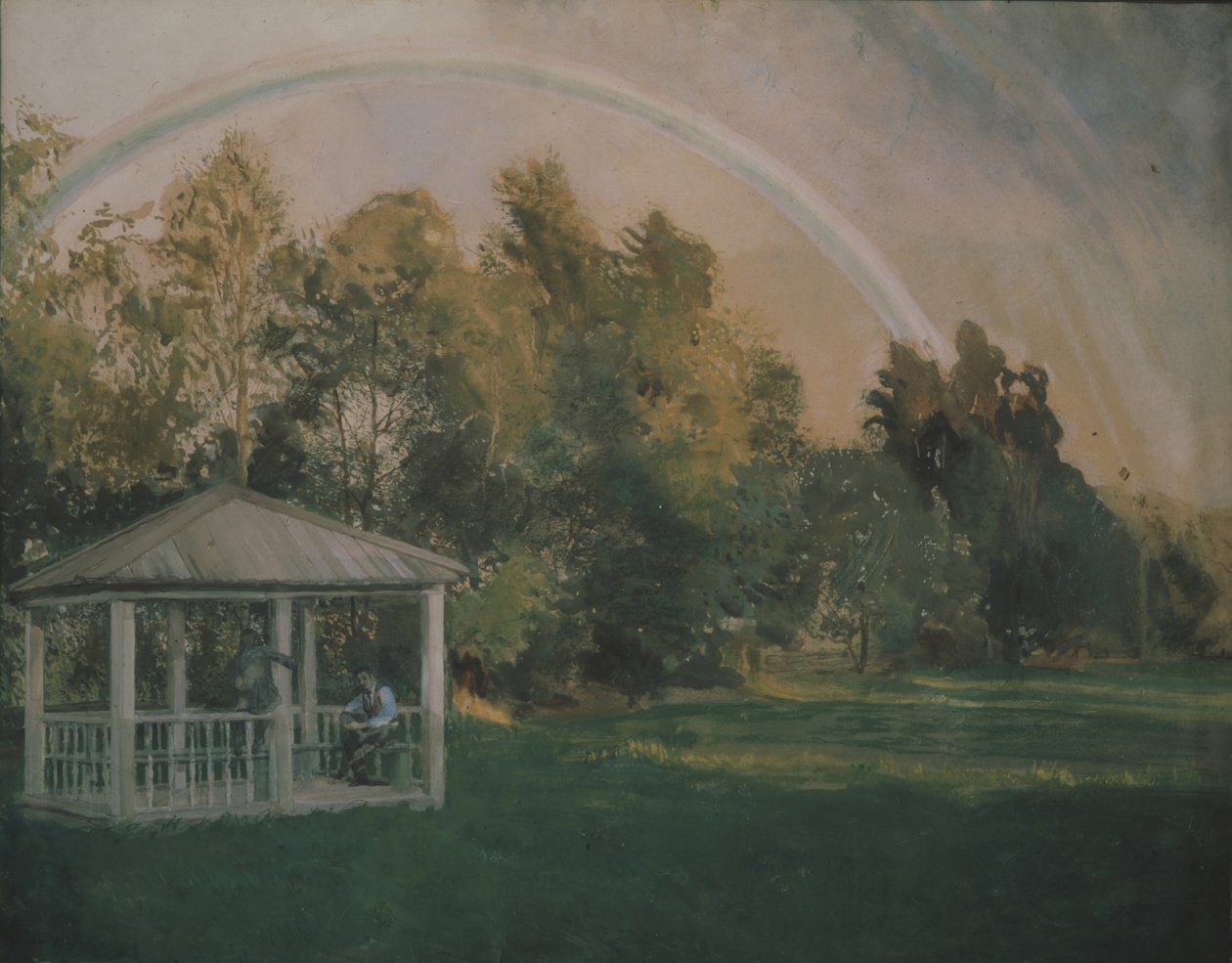 Landschaft mit Regenbogen von Konstantin Andreevic Somov