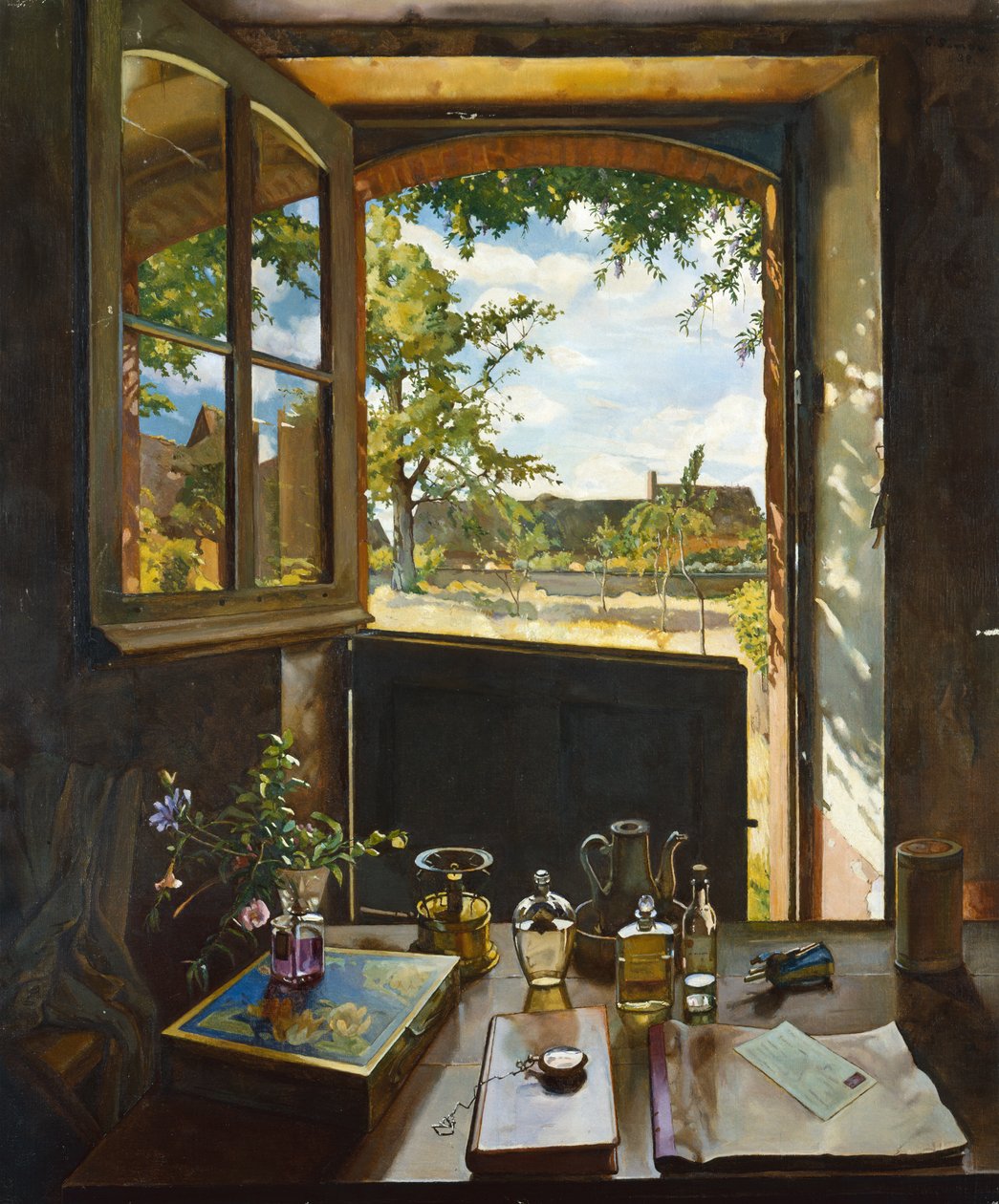 Offene Tür zu einem Garten von Konstantin Andreevic Somov