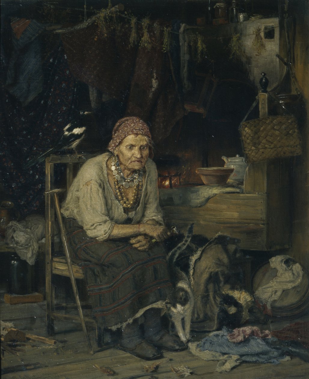 Eine Hexe, 1879 von Konstantin Apollonovich Savitsky