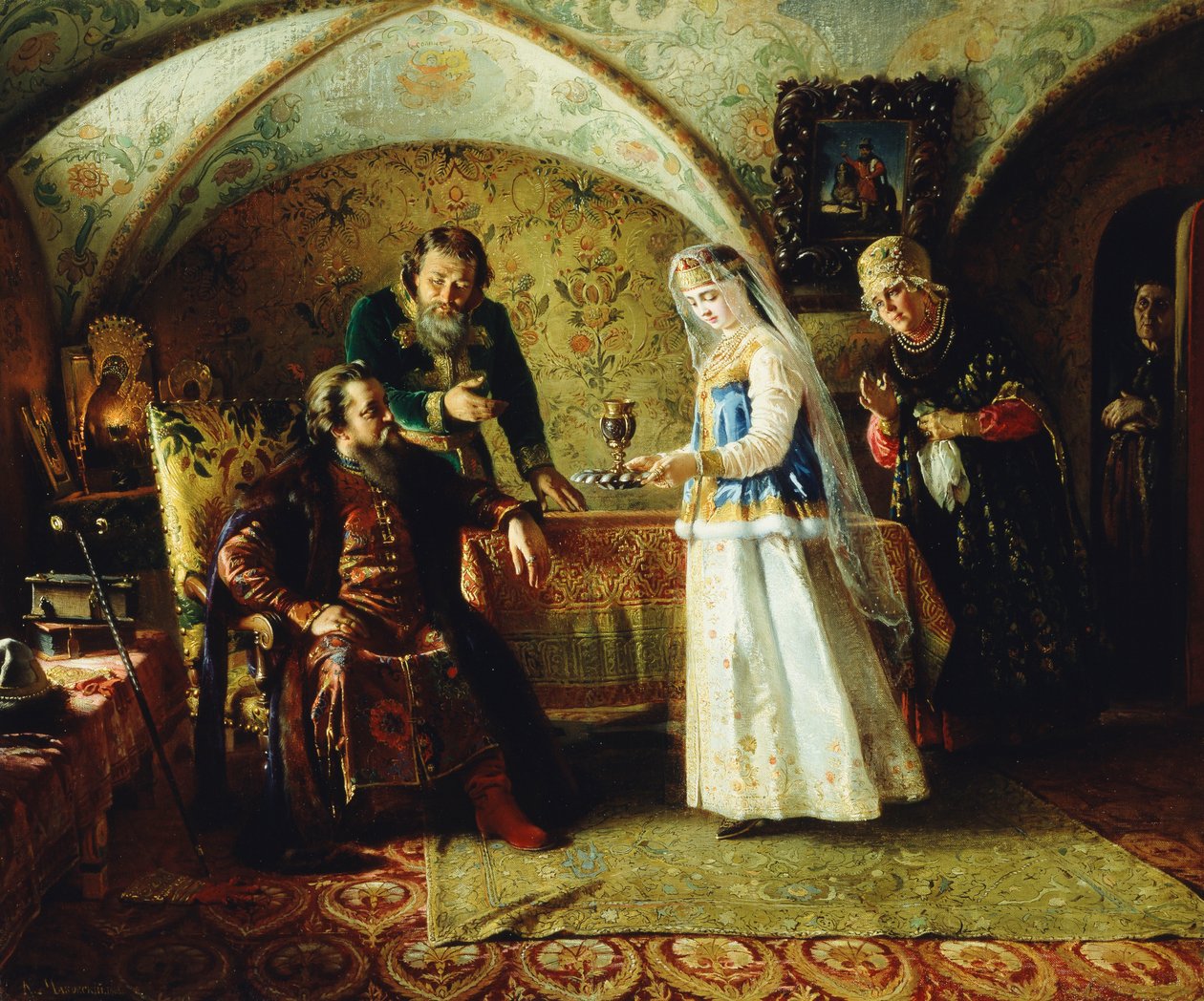 Die Einführung, 1868 von Konstantin Egorovich Makovsky