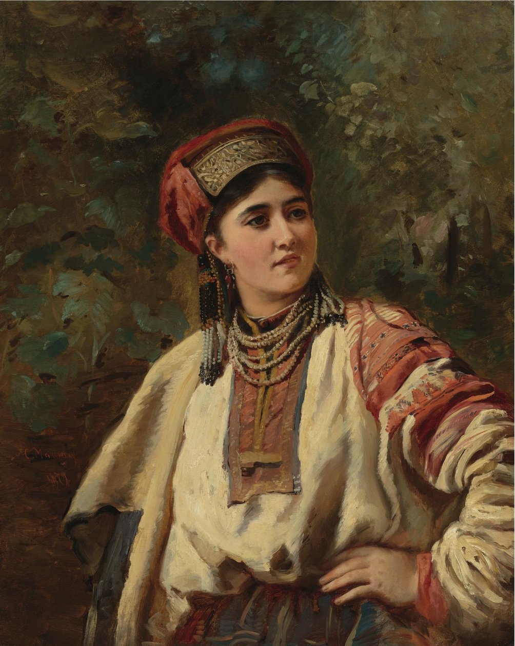 Konstantin Makovsky – Frau in Nationaltracht von Konstantin Makovsky