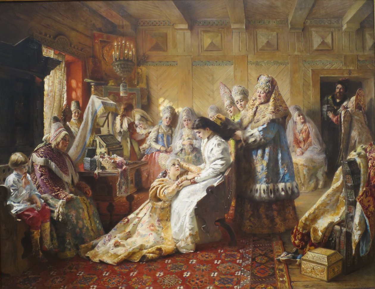 Die russische Brautkleidung von Konstantin Makovsky
