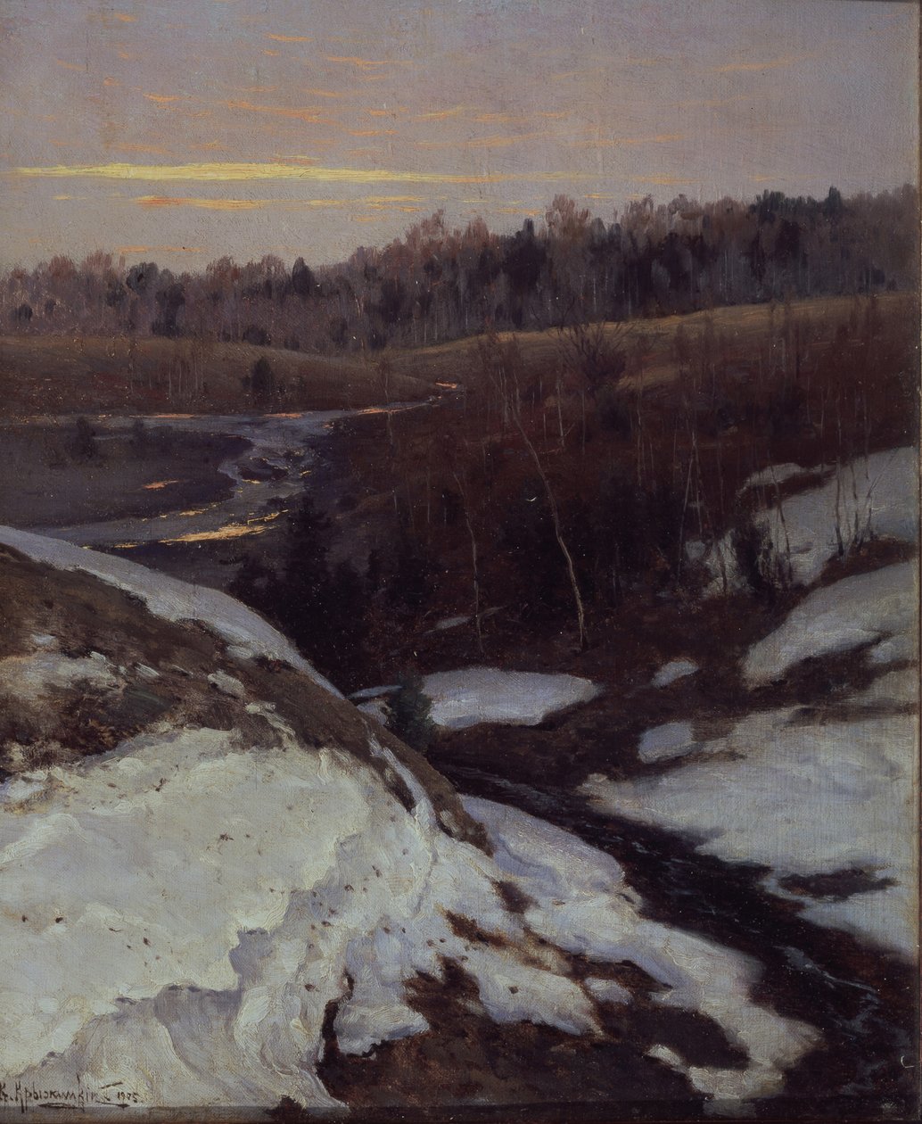 Früher Frühling, 1905 von Konstantin Yakovlevich Kryzhitsky