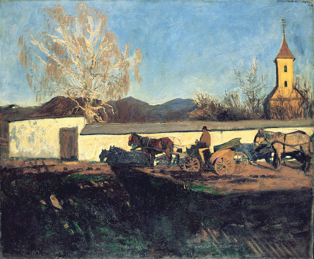 Abend im März von Károly Ferenczy