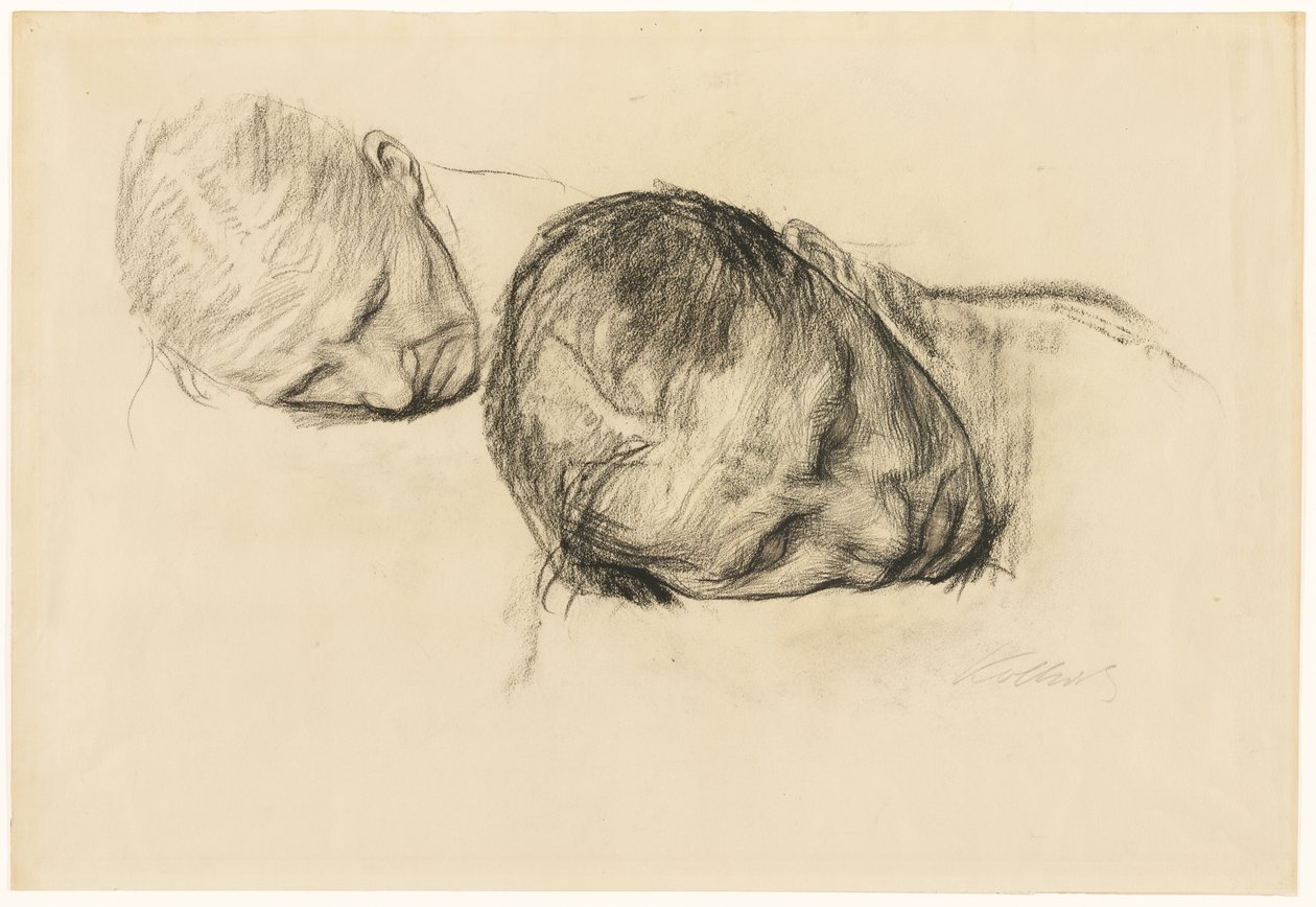 Zwei Studien eines Frauenkopfes von Käthe Kollwitz