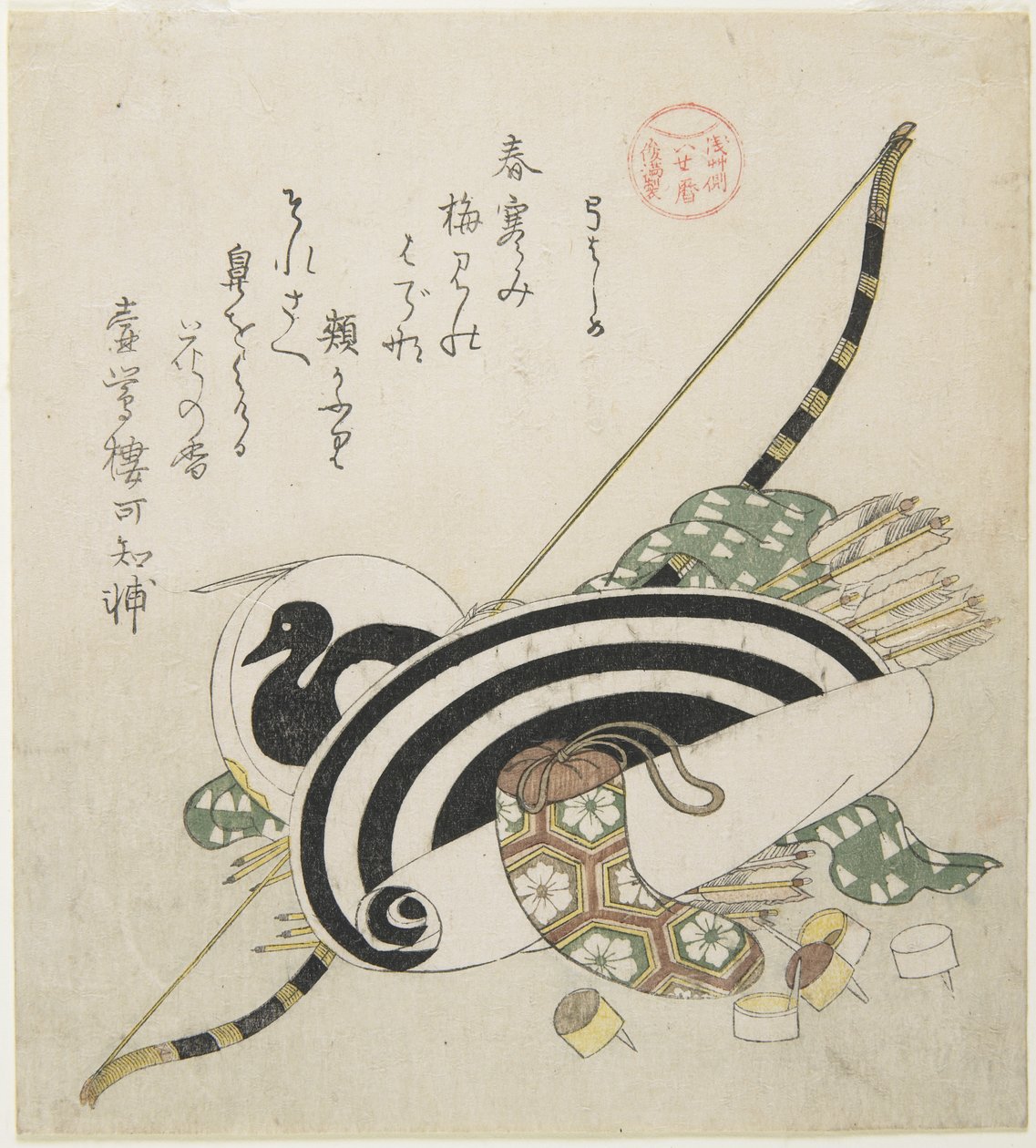 Bogen spannen, ca. 1815 von Kubo Shunman