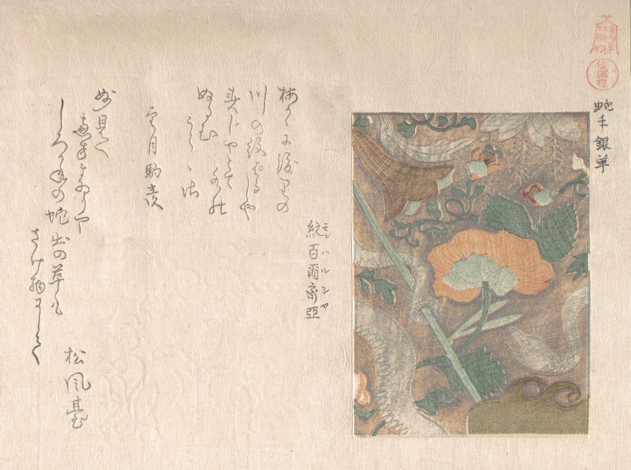 Designs von importierten Ledern, 19. Jahrhundert von Kubo Shunman