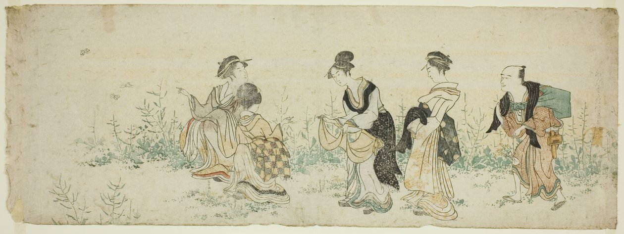 Frühlingsblumen sammeln von Kubo Shunman