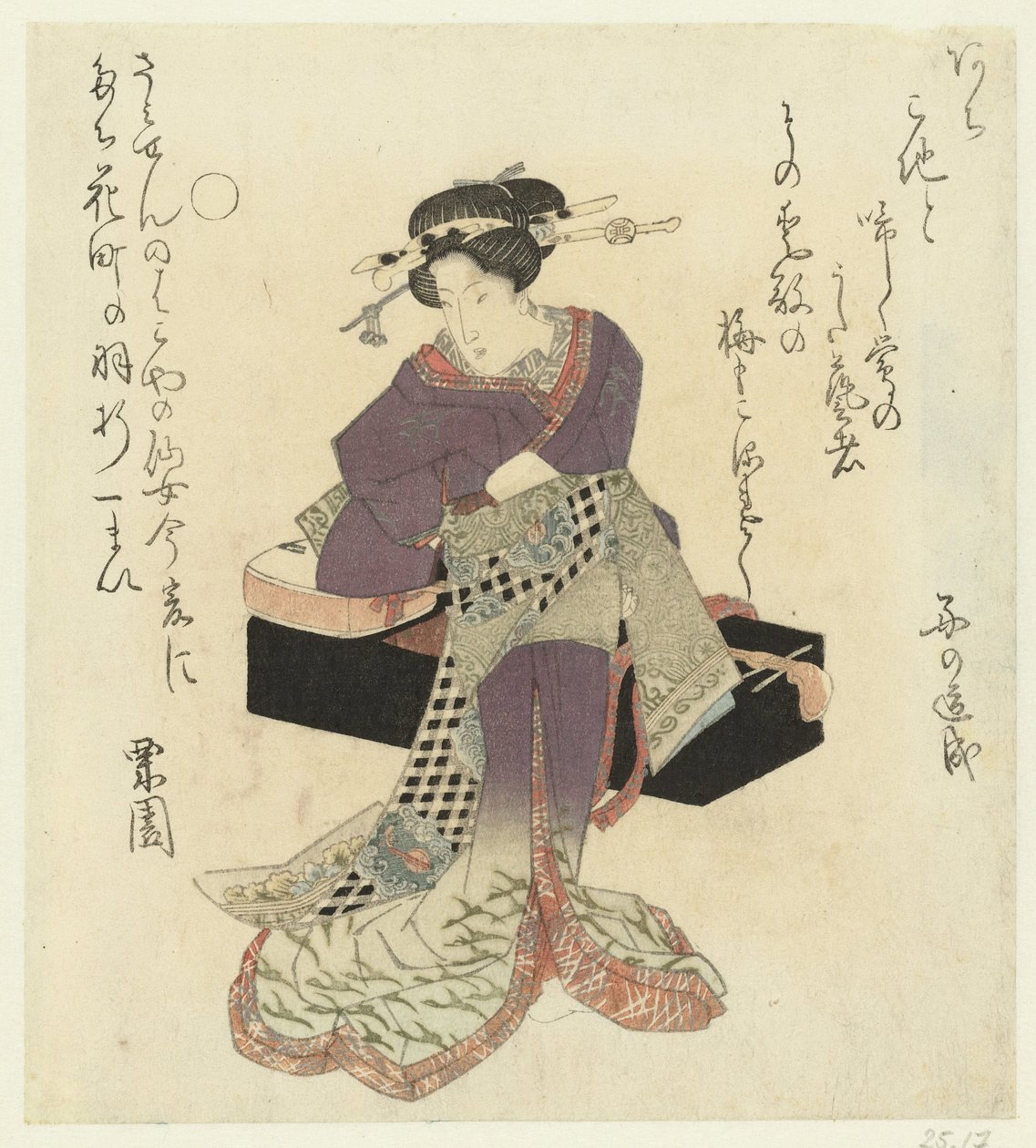 Geisha bindet ihren Gürtel von Kurizono