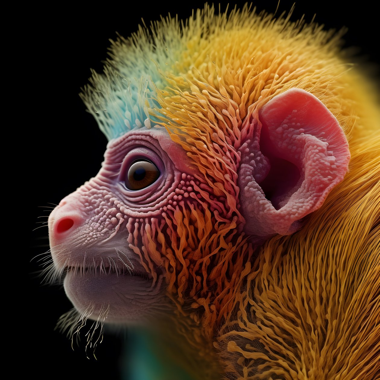 Affe in Farbe von Kurt Heppke