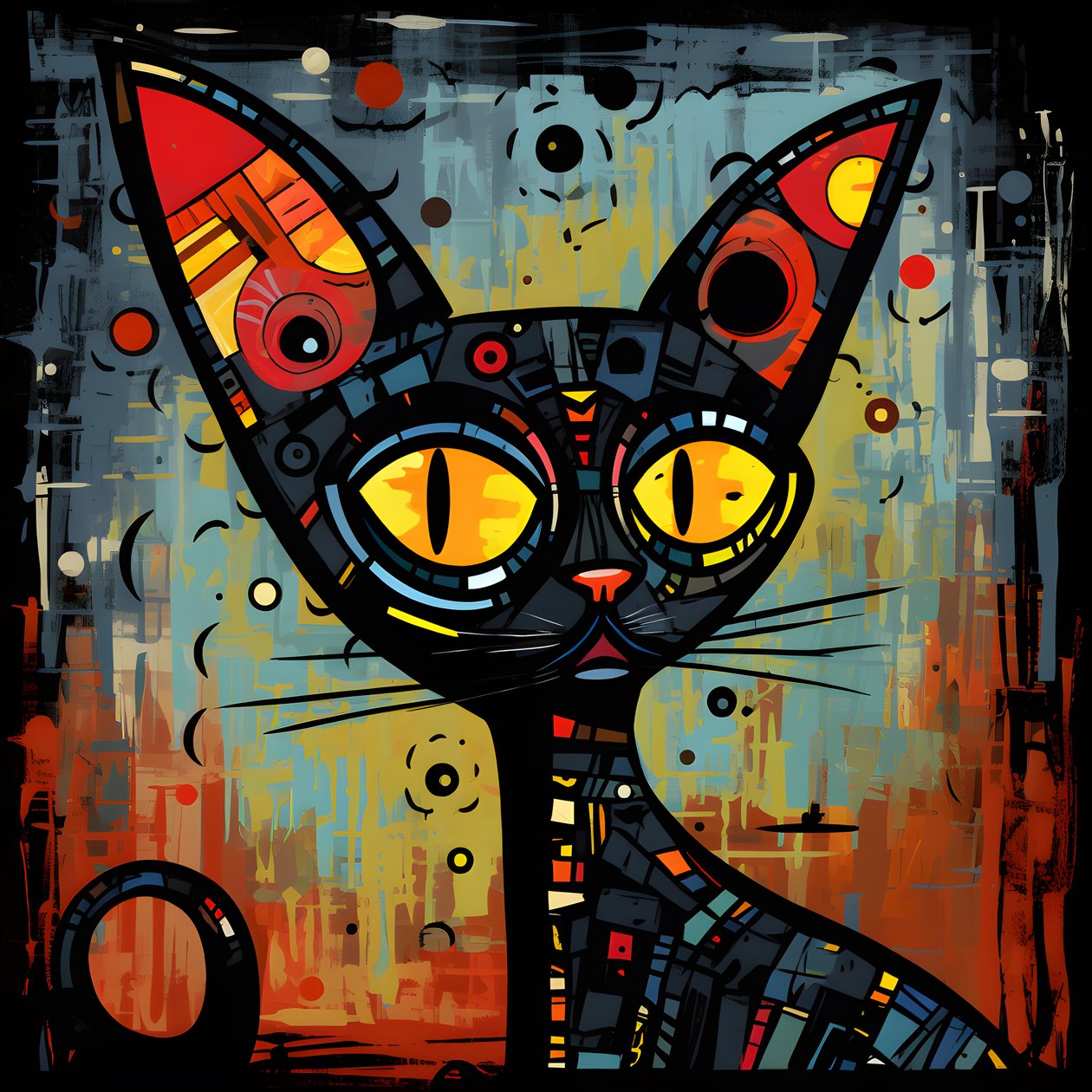 Cartoon skurrile Sphinx-Katze 1 von Kurt Heppke