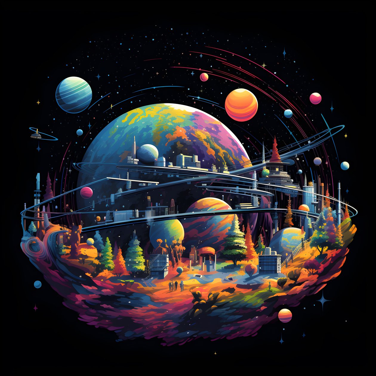 Planetarium im Weltraum 2 von Kurt Heppke