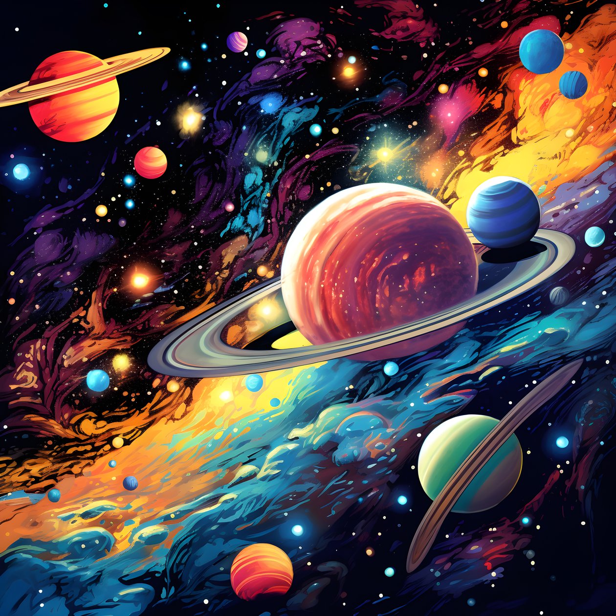 Planetarium im Weltraum 3 von Kurt Heppke