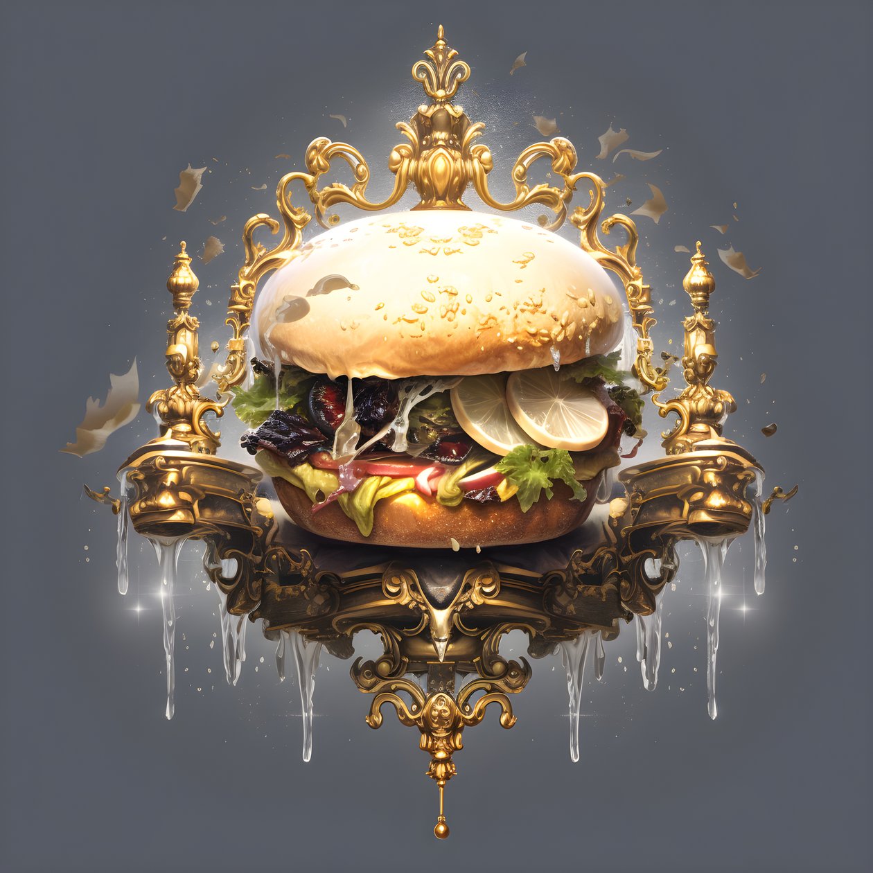 Ein weißer Marmor-Burger von Kurt Heppke
