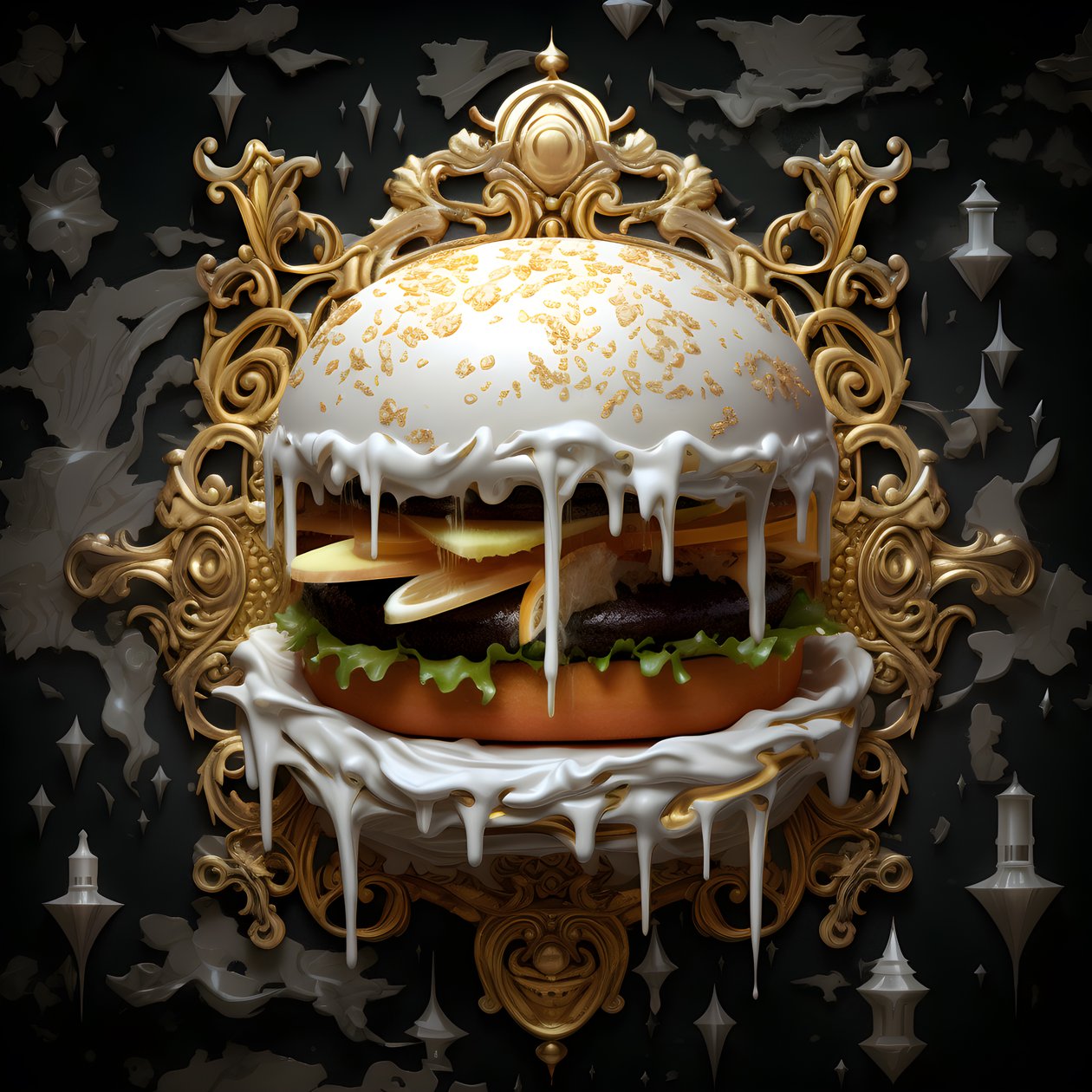 Ein weißer Marmor-Burger von Kurt Heppke