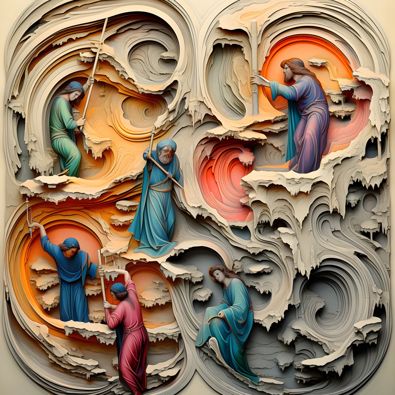 Kartographische Wirbel 2 von Kurt Heppke