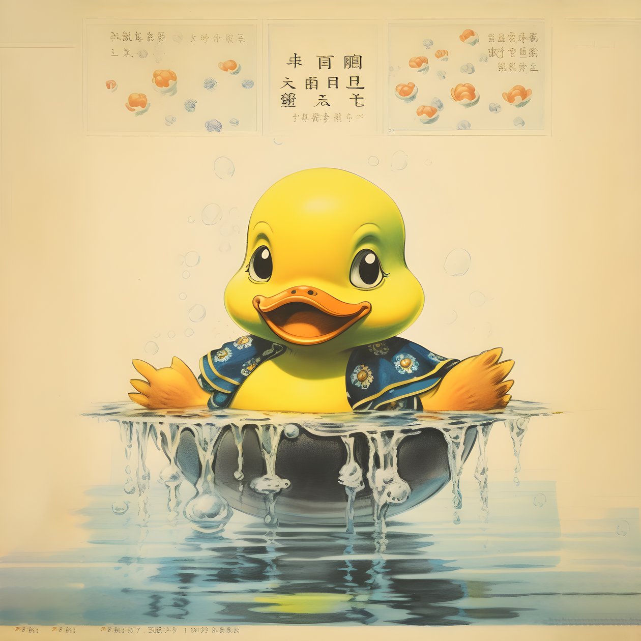 Trendiges Gummiente Werbeplakat - The Yellow von Kurt Heppke