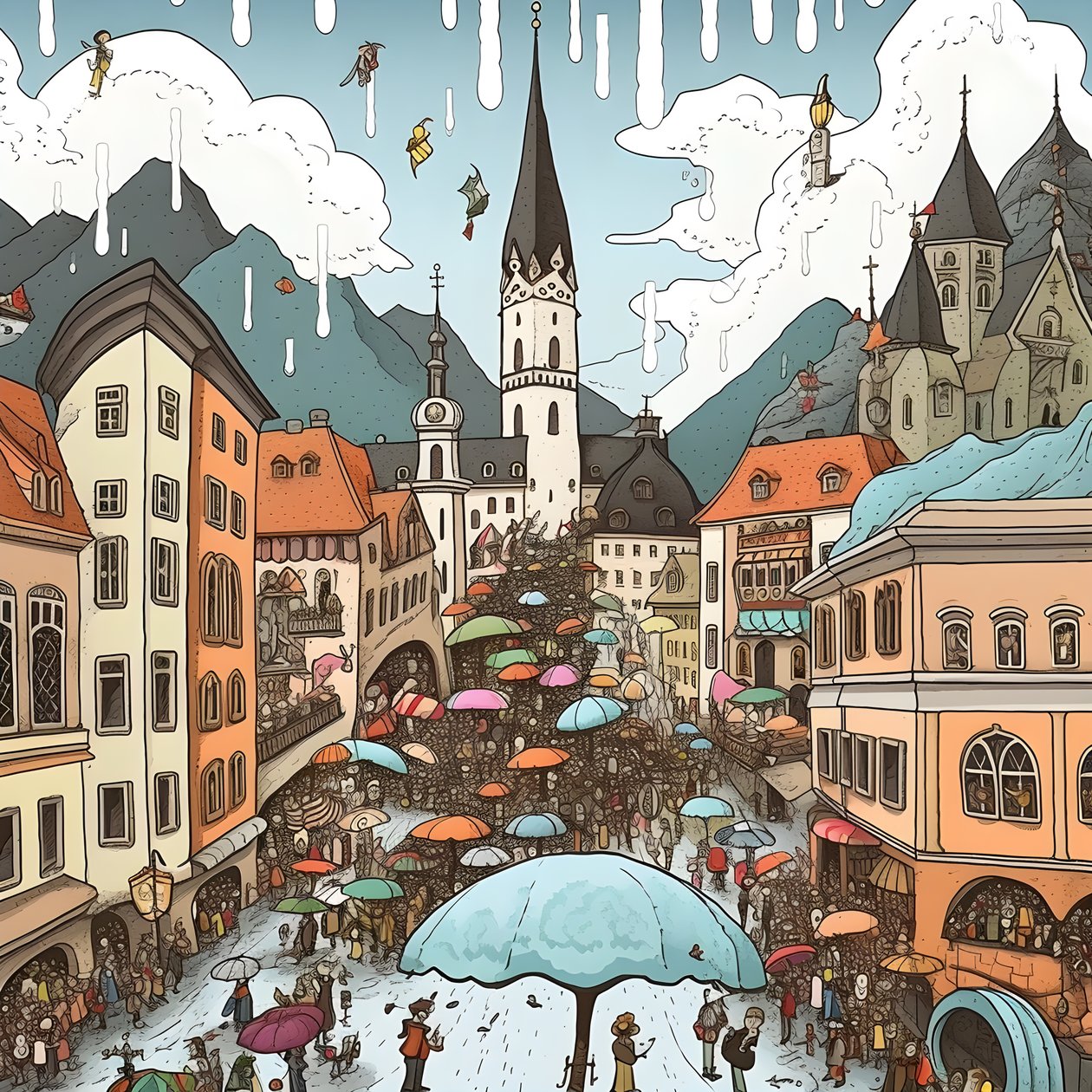 Österreich, Cartoon 2 von Kurt Heppke