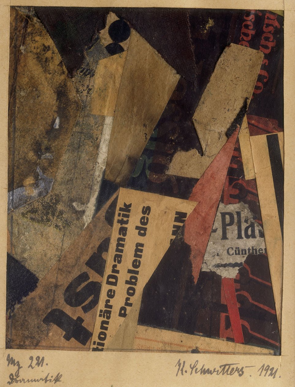 Merz 221, 1921 von Kurt Schwitters