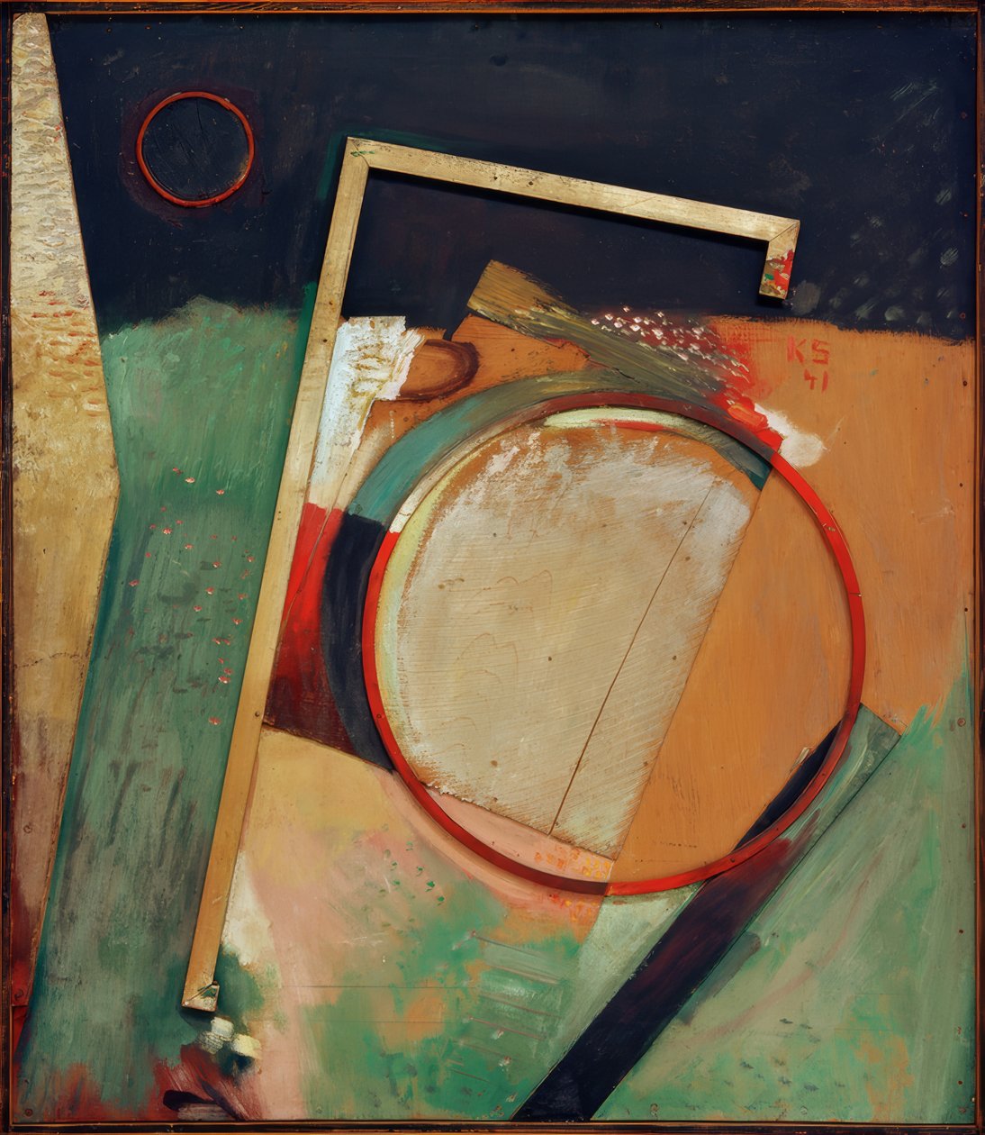 Ohne Titel (Bild mit Ring und Rahmen) von Kurt Schwitters