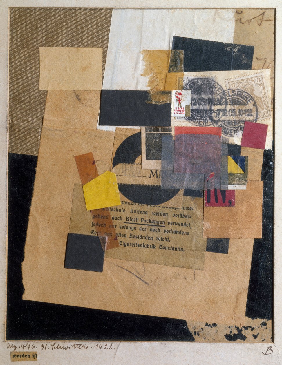 Worden ist (Collage). von Kurt Schwitters