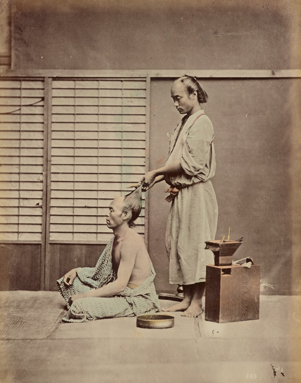 Frisur im japanischen Stil von Kusakabe Kimbei