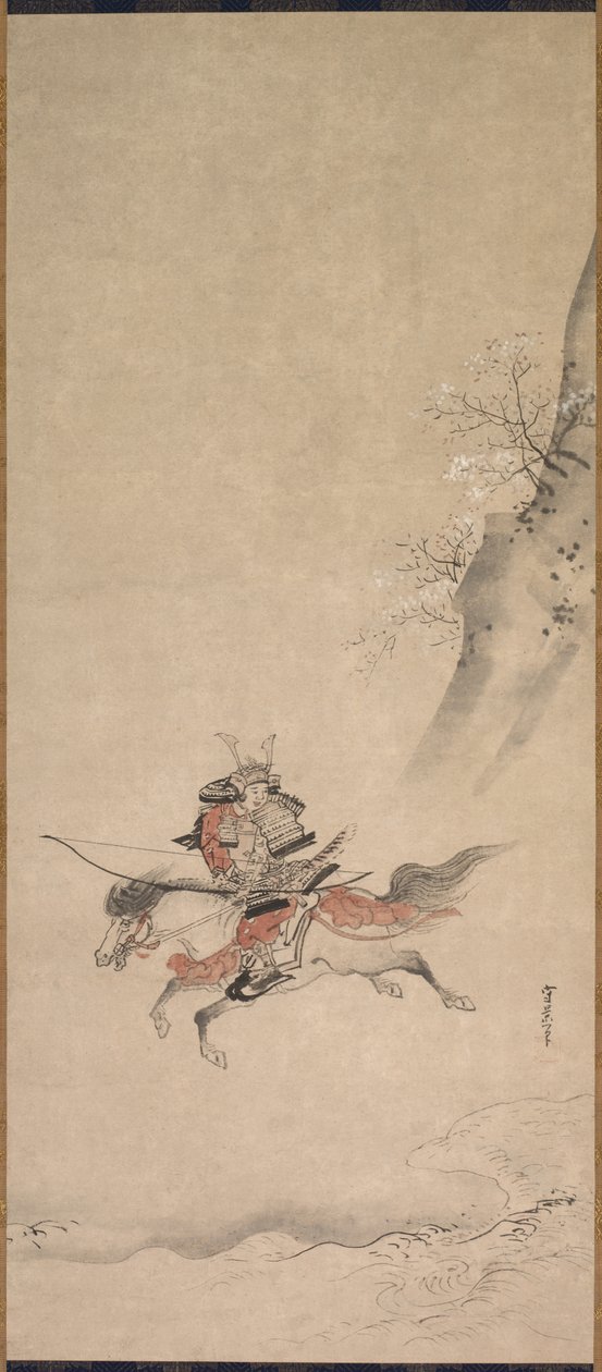 Ein Samurai zu Pferd von Kusumi Morikage