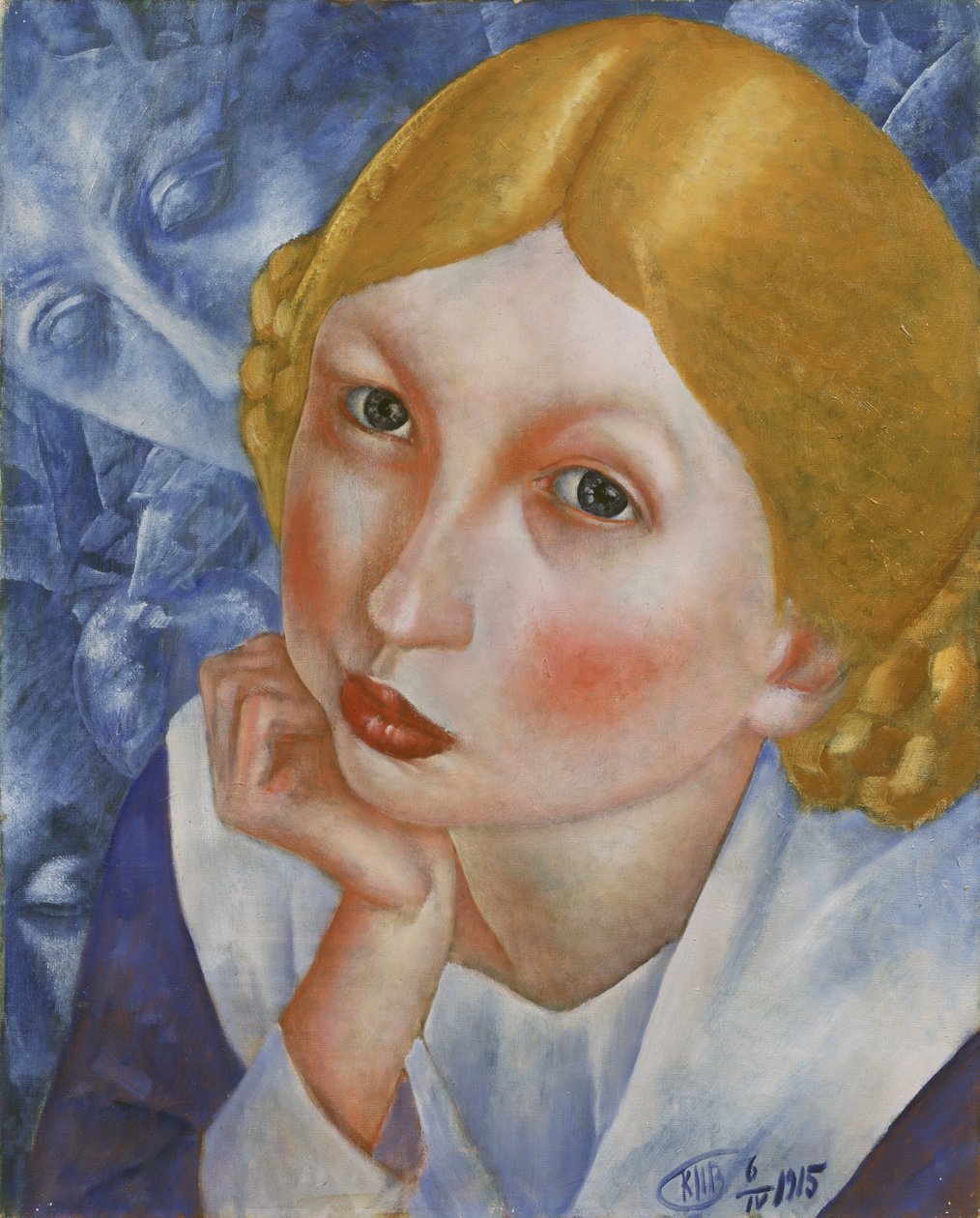 Porträt von Ria, 1915 von Kuzma Sergeevich Petrov Vodkin