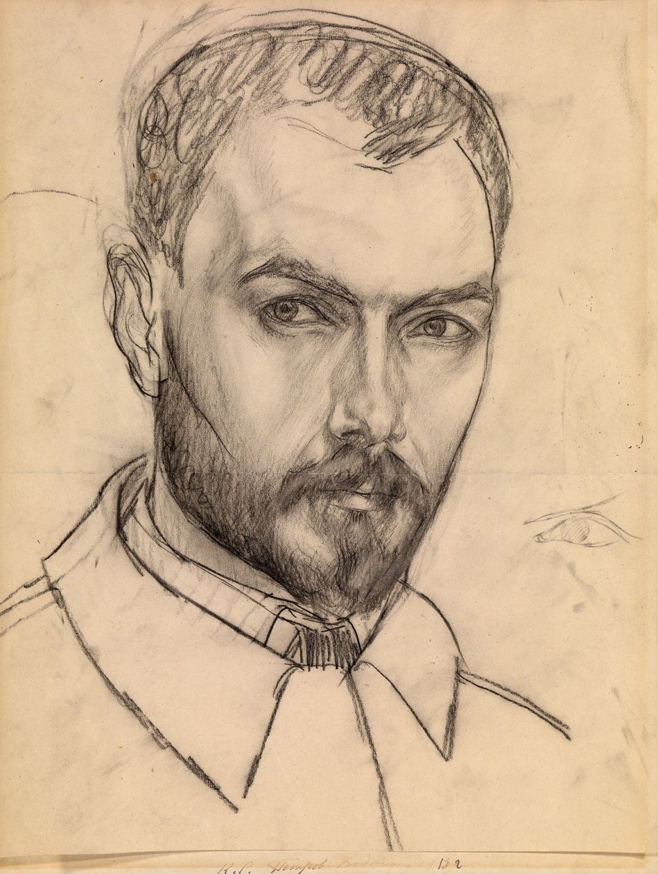 Selbstporträt, ca. 1913 von Kuzma Sergeevich Petrov Vodkin