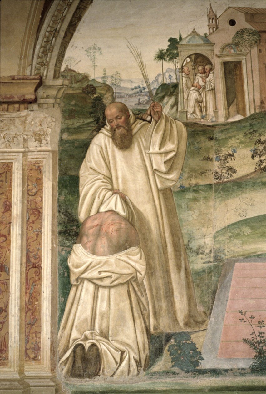 Das Leben des Heiligen Benedikt (Detail) von L. and Sodoma, G. Signorelli