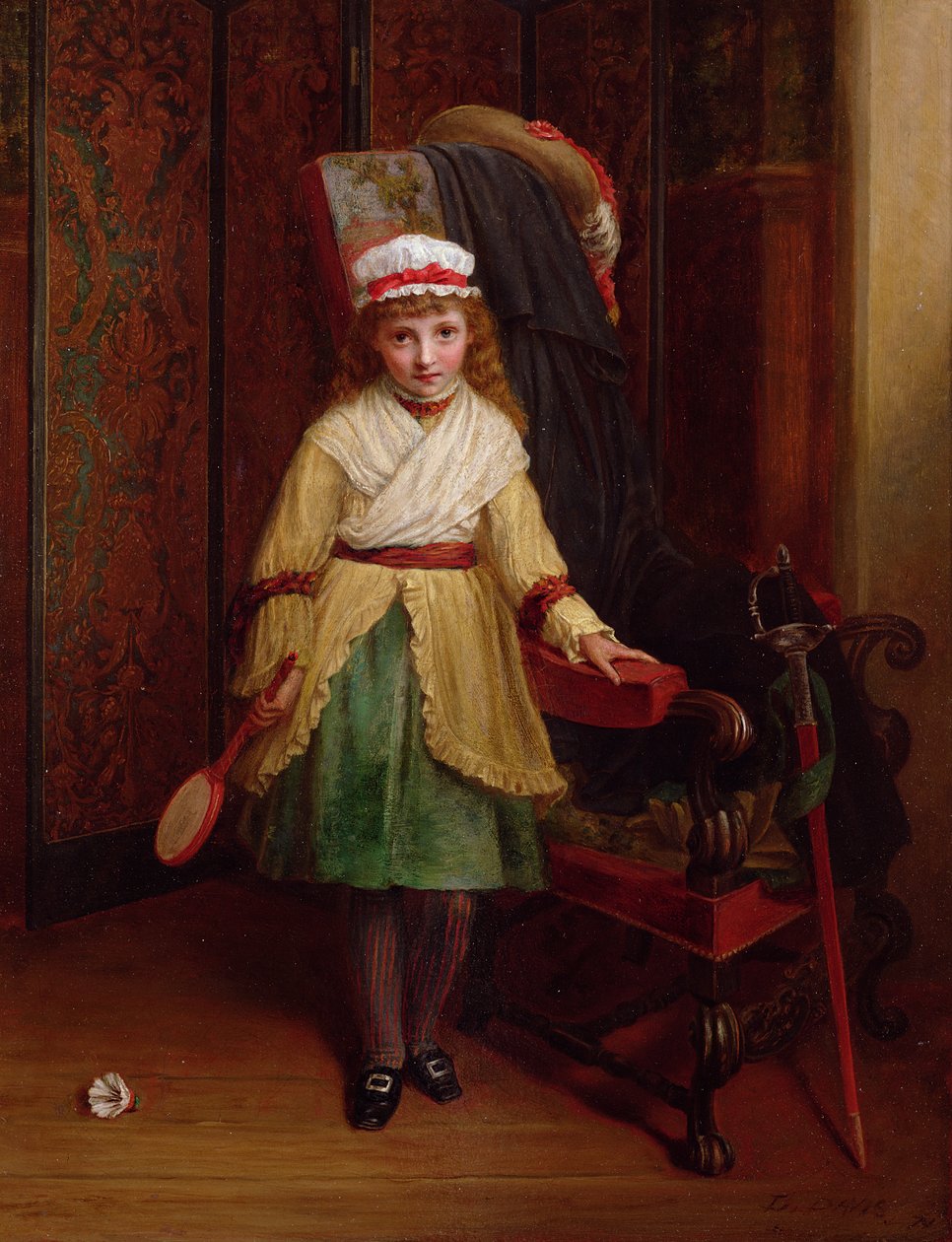 Der Federballspieler, 1874 von L. Davis