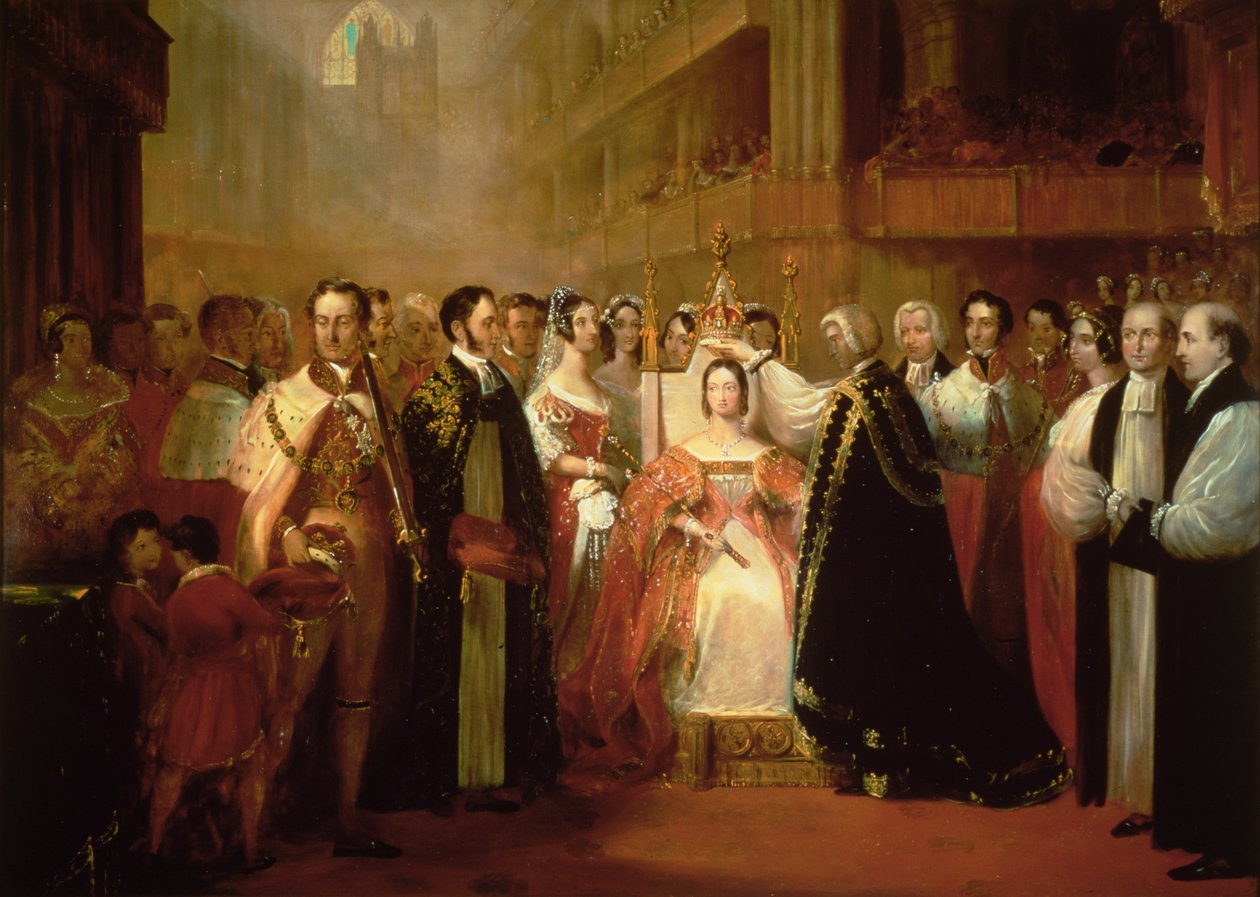 Die Krönung von Königin Victoria (1819-1901) von L. and Bettridge, H. Jennens