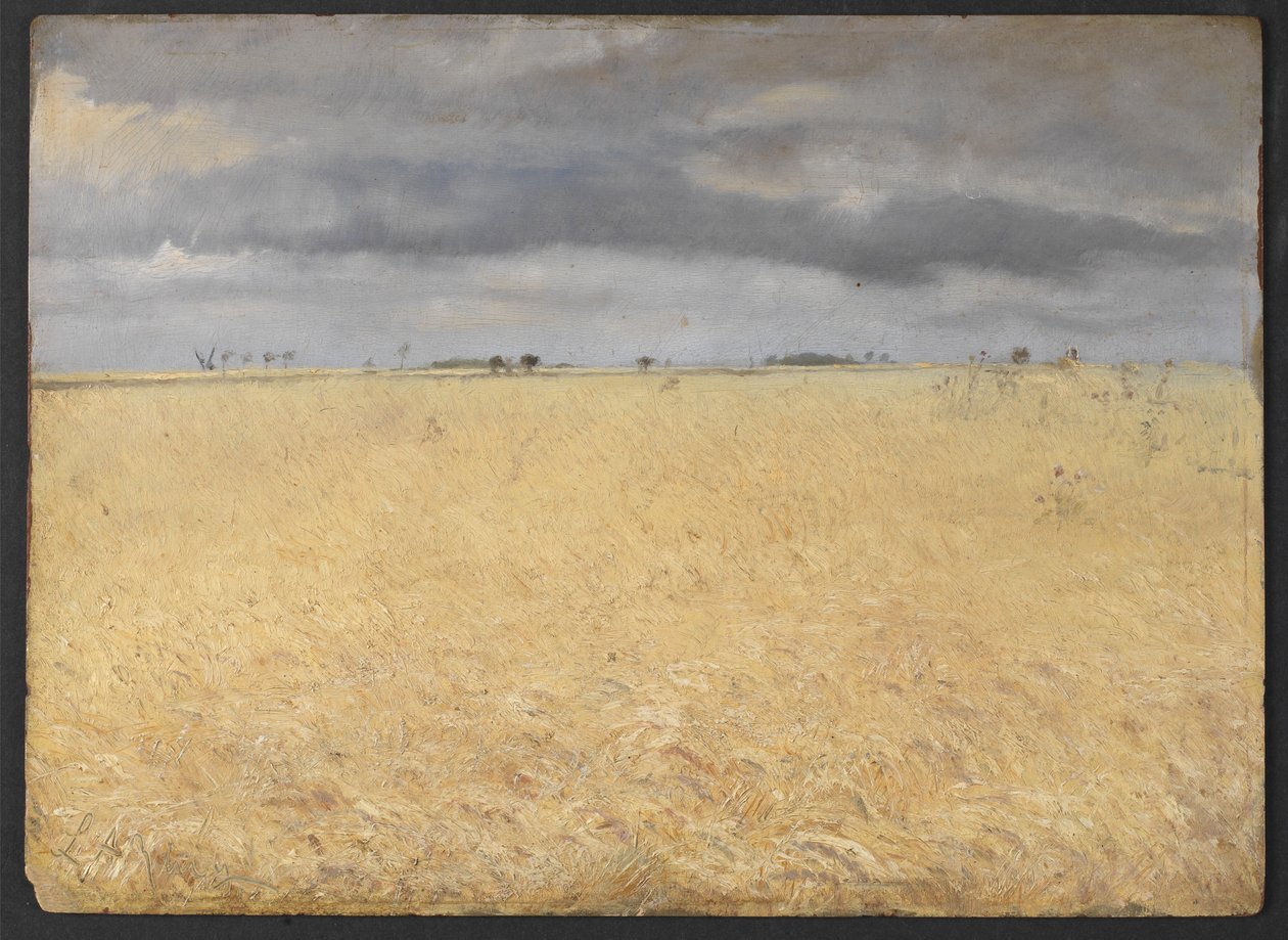 Ein Roggenfeld nahe dem Dorf Ring von Laurits Andersen Ring