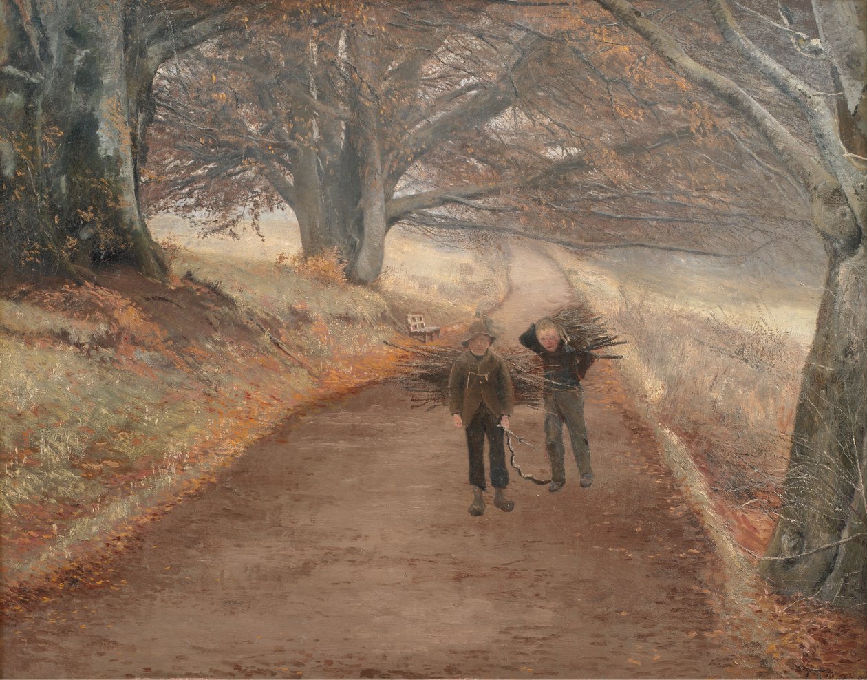 Fußweg bei Herlufsholm, Seeland von Laurits Andersen Ring