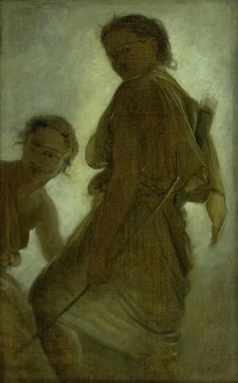 Diana mit einer ihrer Nymphen von L.A. Schou