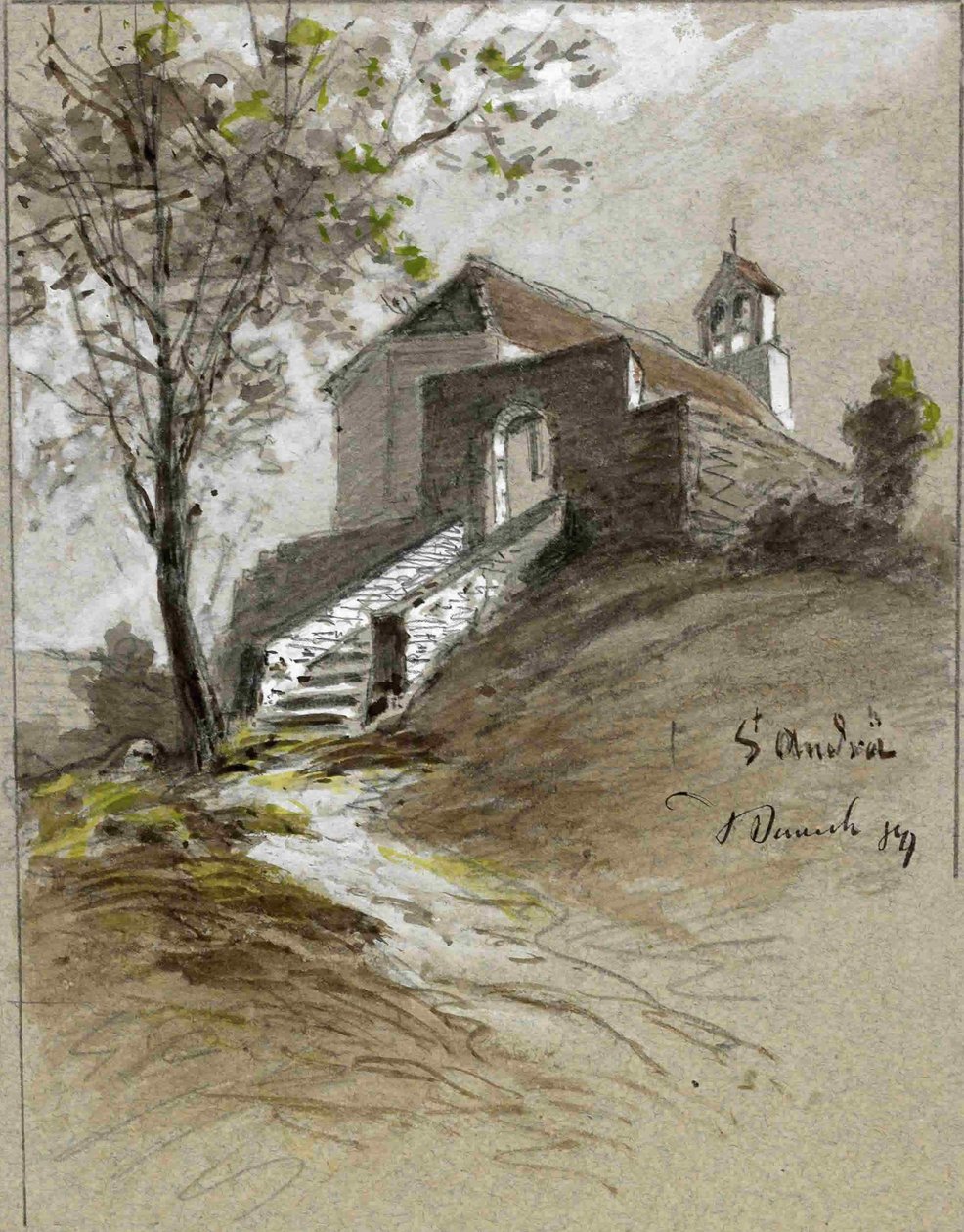 Kirche des hl. Andreas in Gozd bei Otok von Ladislav Benesch