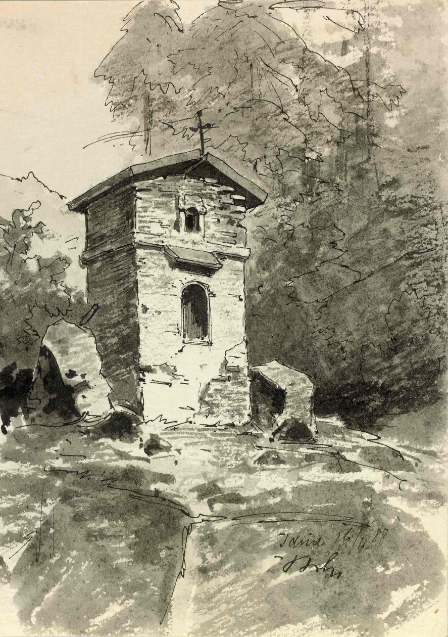 Straßenzeichen bei Idrija von Ladislav Benesch
