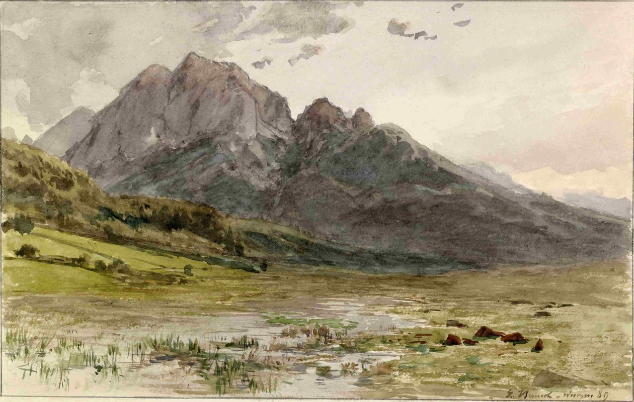 Podkorenska-Tal mit Bergmassiv von Ladislav Benesch