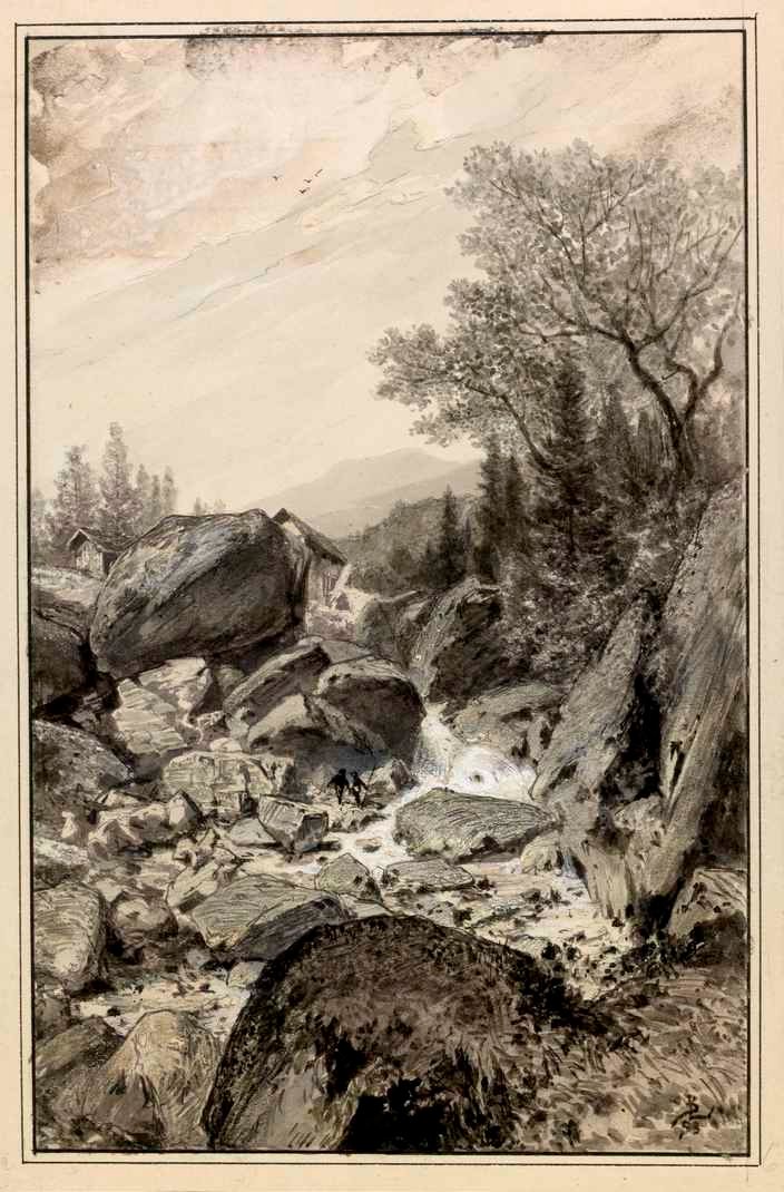 Steiniger Bach der Save bei Jesenice von Ladislav Benesch