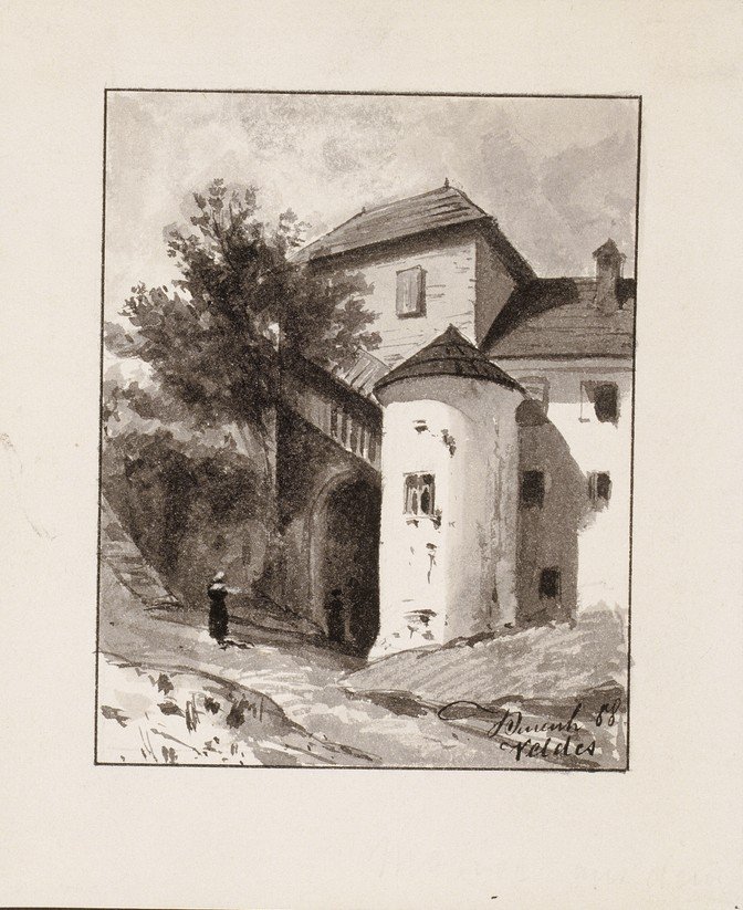 Eingang zur Burg Bled von Ladislav Benesch